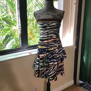 🦋 MISSONI strapless silk dress